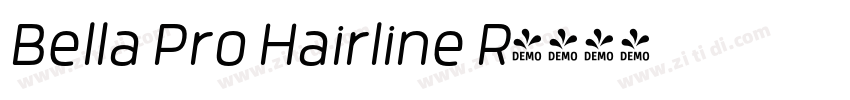 Bella Pro Hairline R字体转换